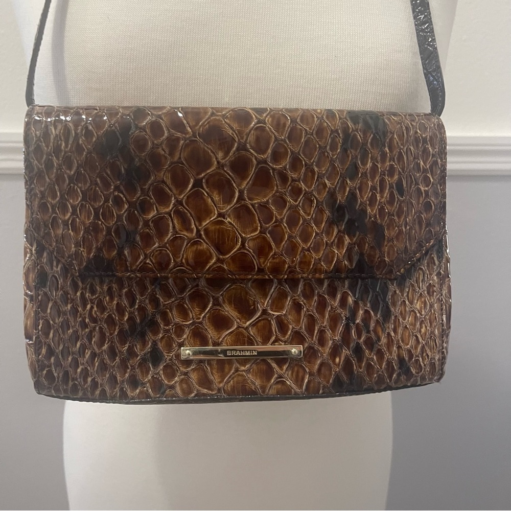 Brahmin Tobacco Carlisle Carina Crossbody